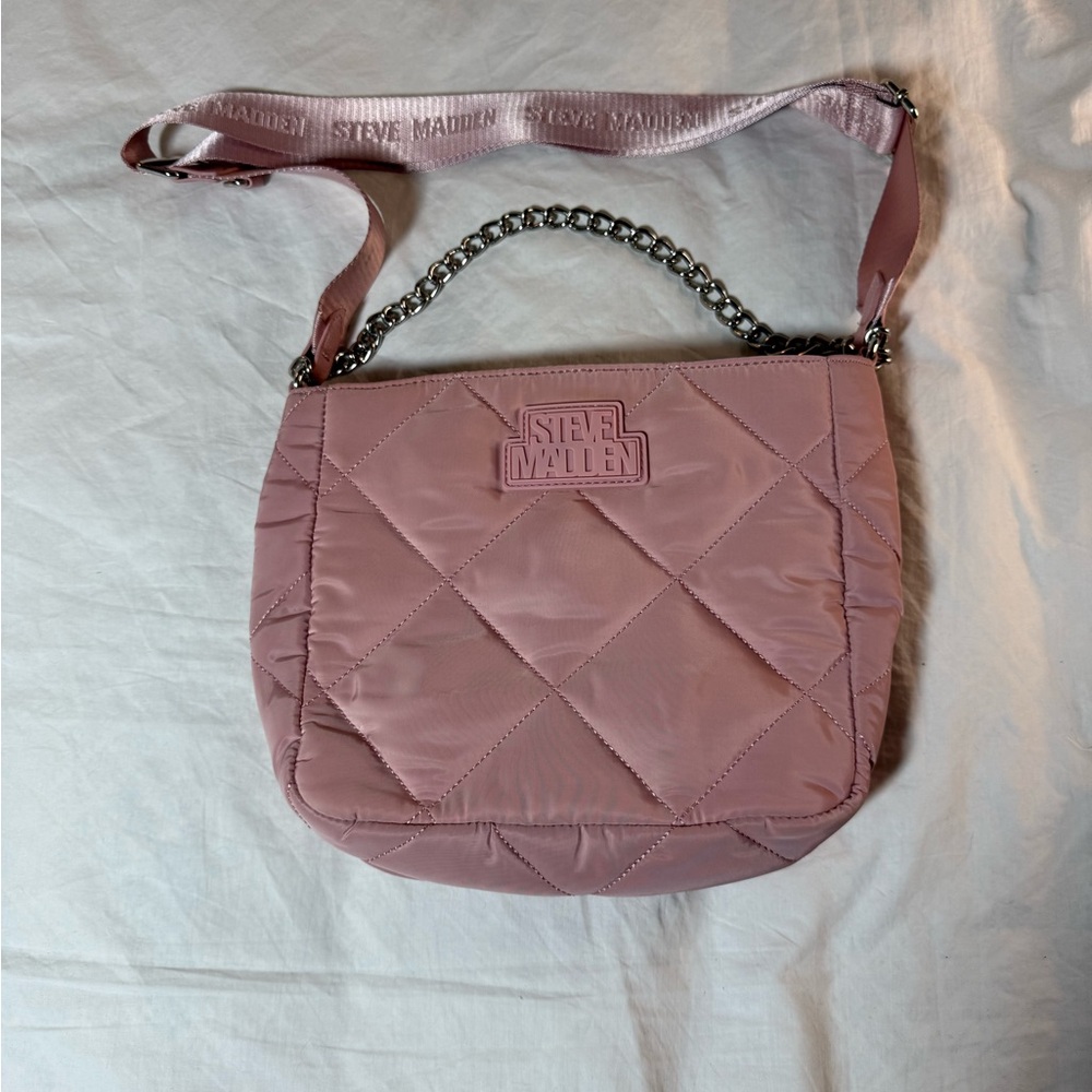 Steve Madden Blush Quilted Crossbody Bag